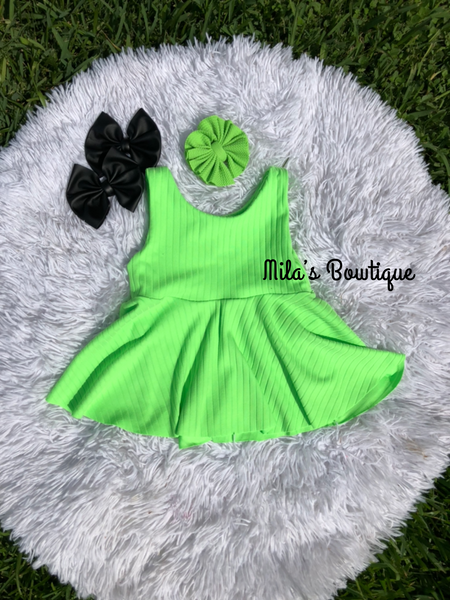 Lime green peplum