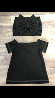 Black hibiscus top